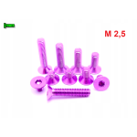 FIOLETOWE ALUMINIOWE ŚRUBY DIN 7991 M2,5
